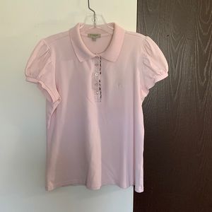 Burberry pink polo shirt
